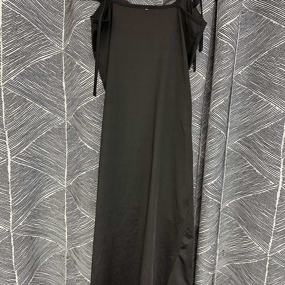 Thigh High Slit Tie Shoulder Ruched Draped Bustier Corsetstyle Vegas Dress <270> - Picture 7 of 10